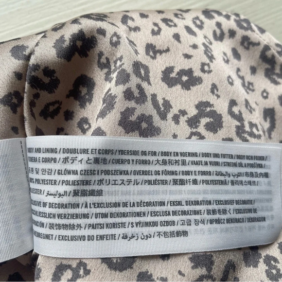 Abercrombie & Fitch Cream Cheetah Print Square Neck Slip Dress 22444 - Picture 9 of 11